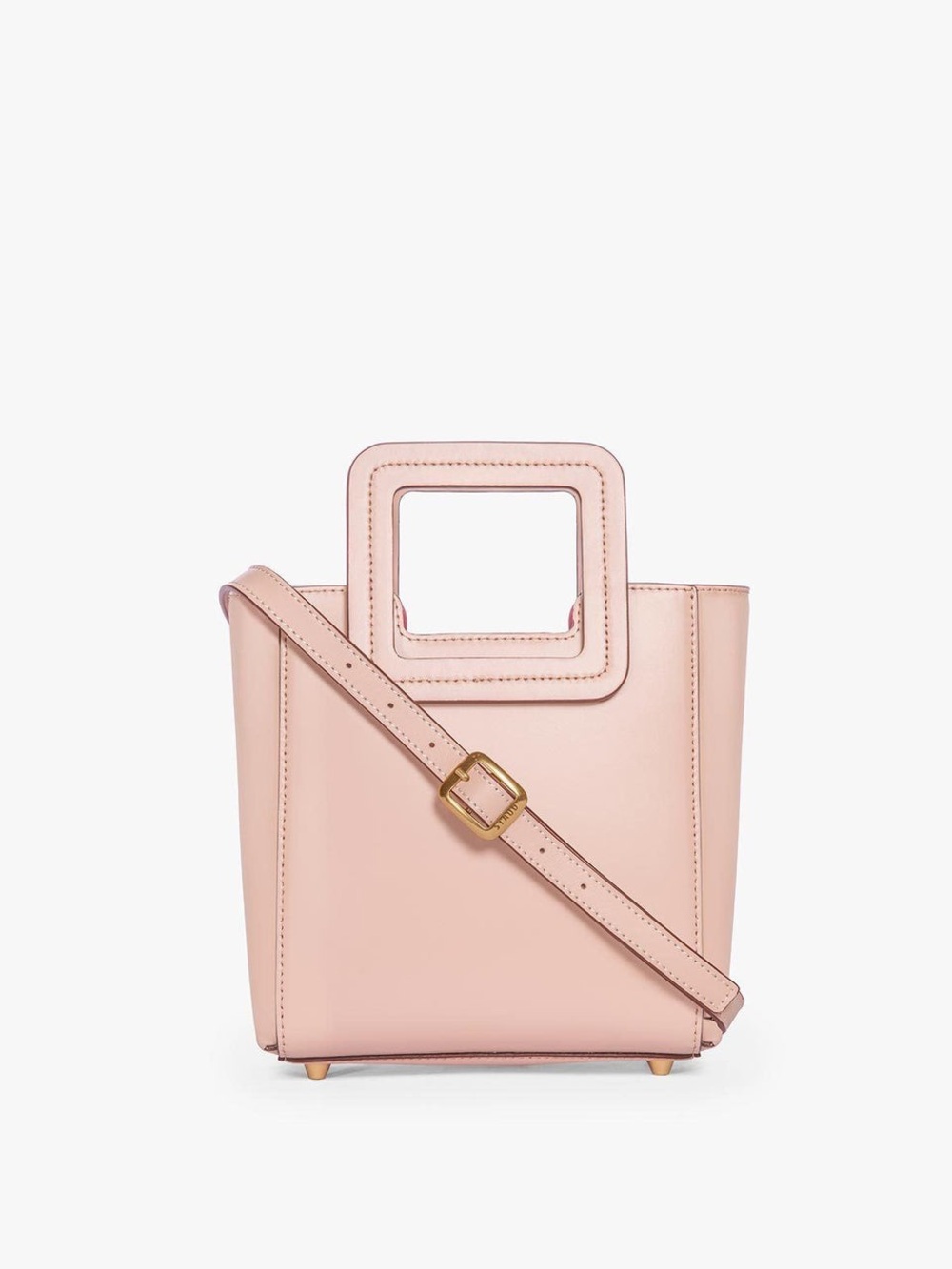 Staud MINI SHIRLEY LEATHER BAG BLUSH NWT